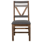 International Furniture Direct - LOFT BROWN CHAIR - Dark Brown|Dark Gray Wood|Fabric - Chairs - Additional View 1