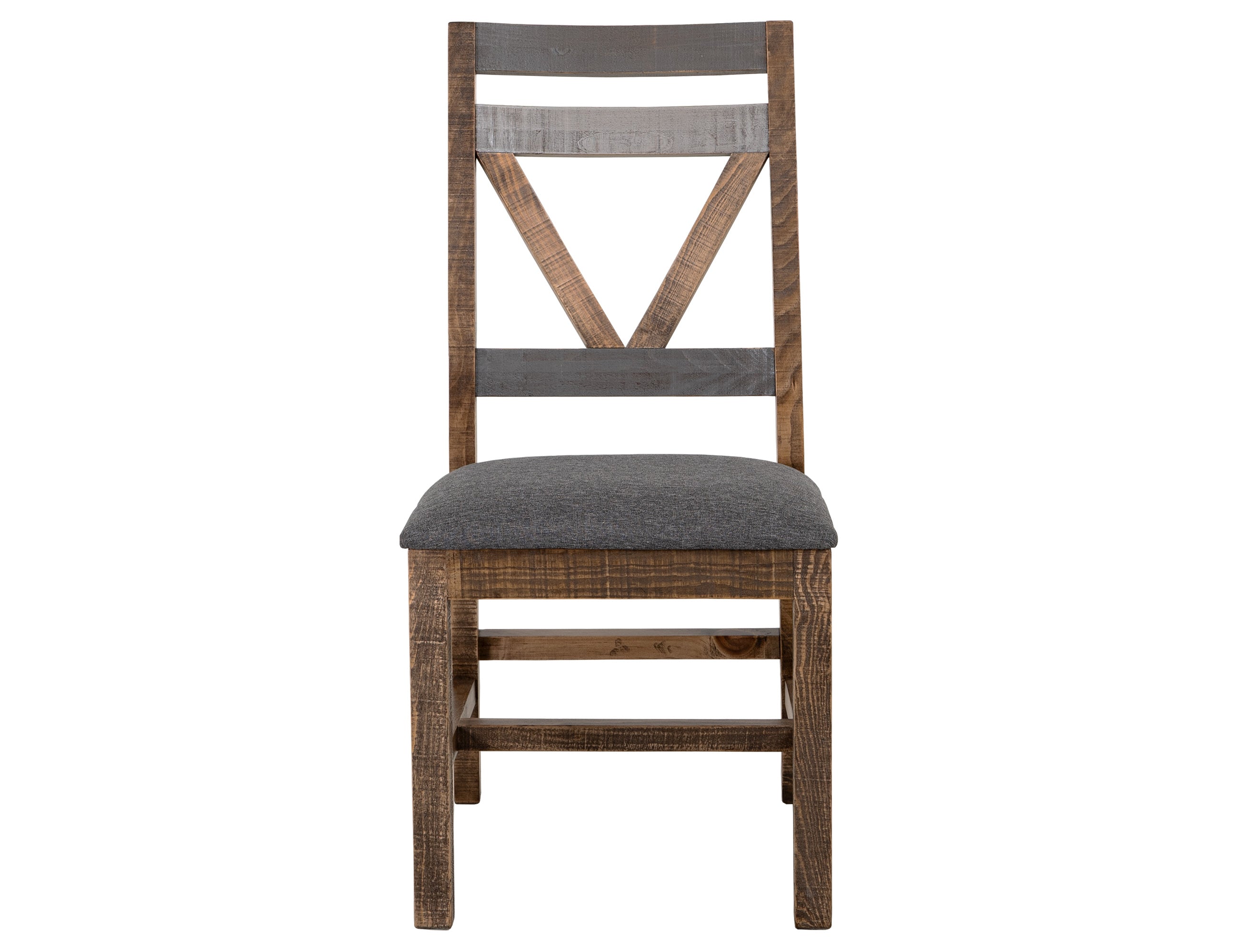 International Furniture Direct - LOFT BROWN CHAIR - Dark Brown|Dark Gray Wood|Fabric - Chairs - Additional View 1