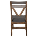 International Furniture Direct - LOFT BROWN CHAIR - Dark Brown|Dark Gray Wood|Fabric - Chairs - Additional View 3