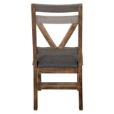 International Furniture Direct - LOFT BROWN CHAIR - Dark Brown|Dark Gray Wood|Fabric - Chairs - Additional View 3