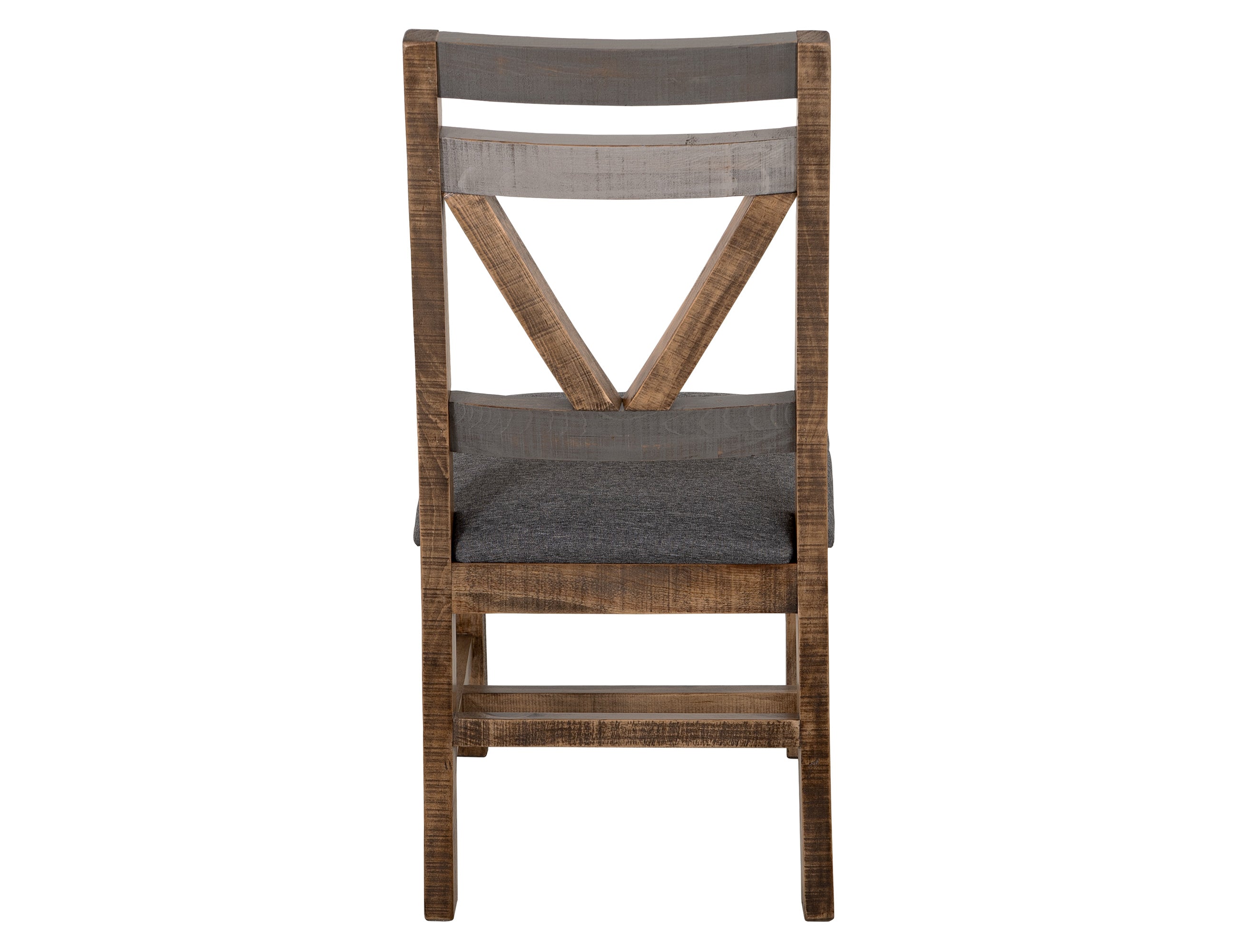 International Furniture Direct - LOFT BROWN CHAIR - Dark Brown|Dark Gray Wood|Fabric - Chairs - Additional View 3