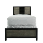 Daughtrey Black Twin Bookcase Bed