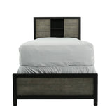 Daughtrey Black Twin Bookcase Bed