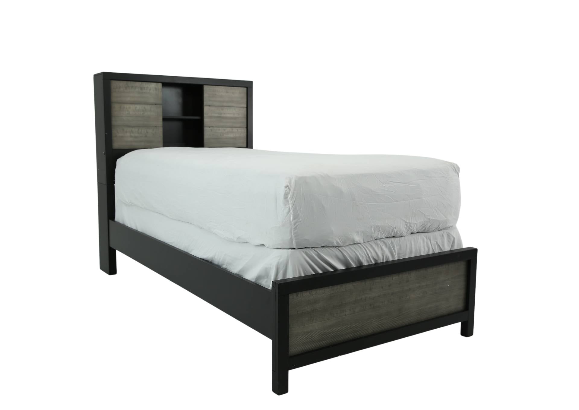 Daughtrey Black Twin Bookcase Bed - Additional View 1