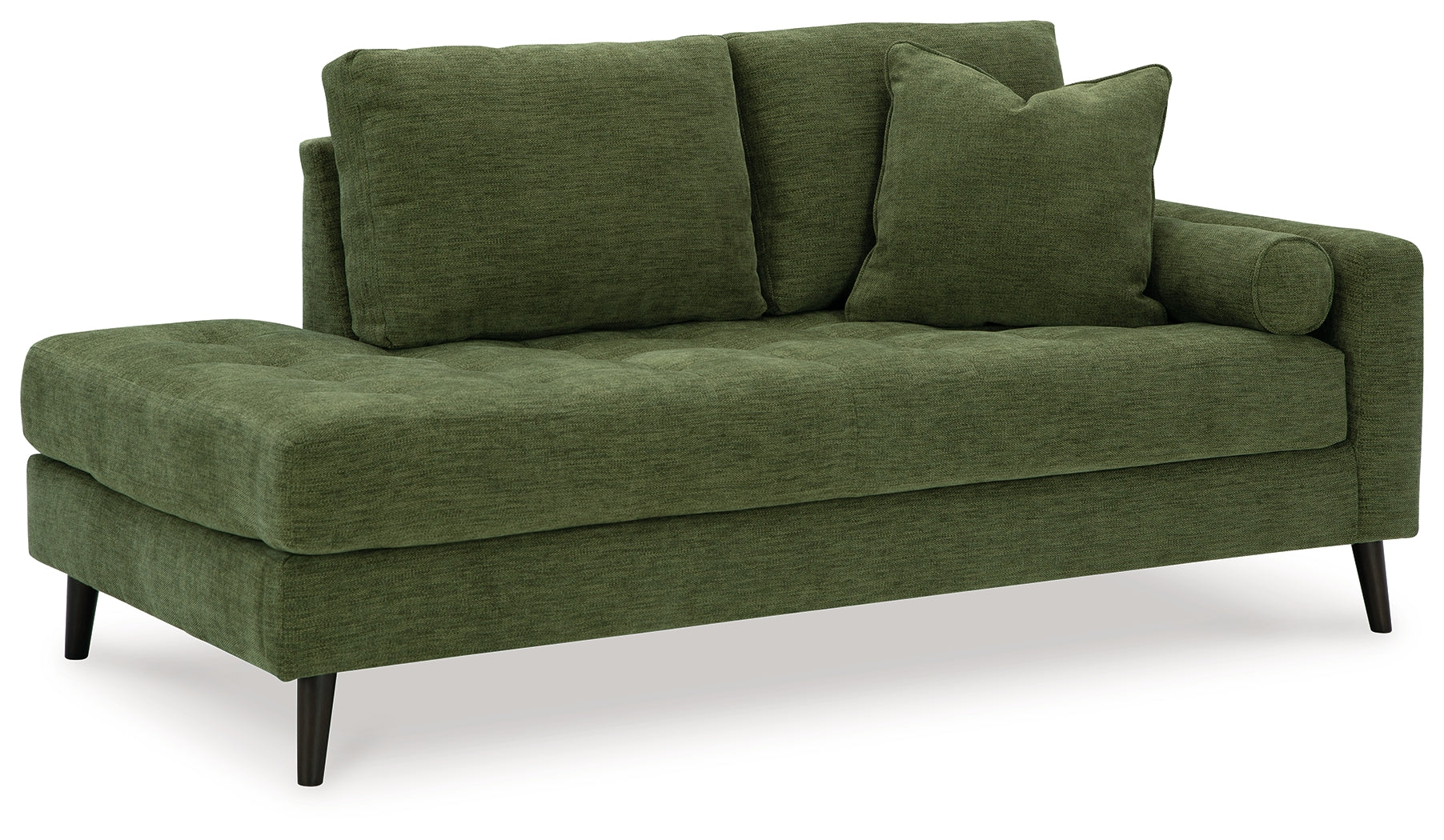 Ashley Furniture - Bixler Raf Chaise - Olive - Green Fabric - Chaises