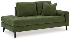 Ashley Furniture - Bixler Raf Chaise - Olive - Green Fabric - Chaises