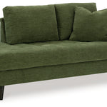 Ashley Furniture - Bixler Raf Chaise - Olive - Green Fabric - Chaises