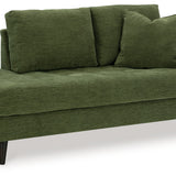 Ashley Furniture - Bixler Raf Chaise - Olive - Green Fabric - Chaises