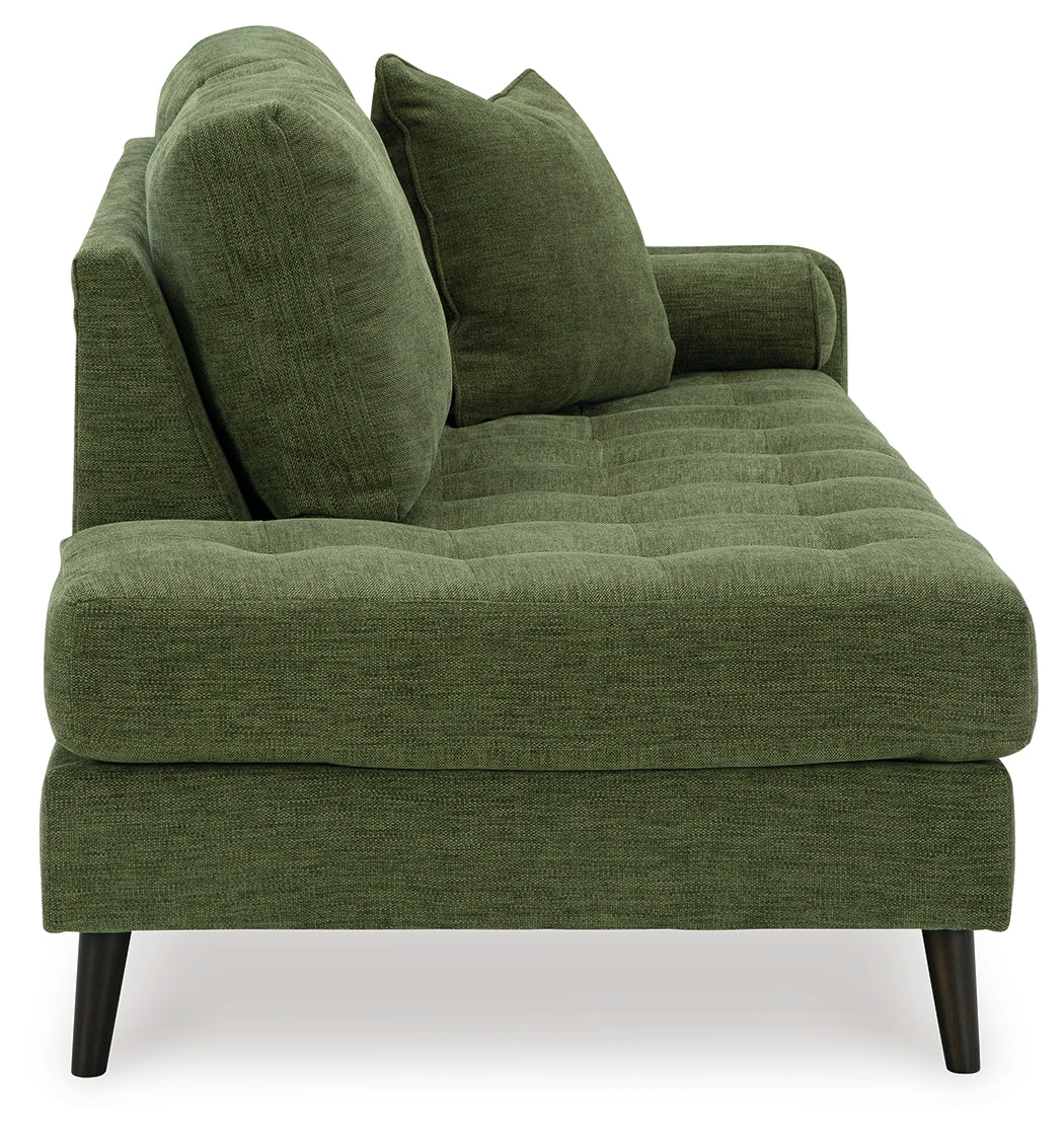 Ashley Furniture - Bixler Raf Chaise - Olive - Green Fabric - Chaises - Additional View 3