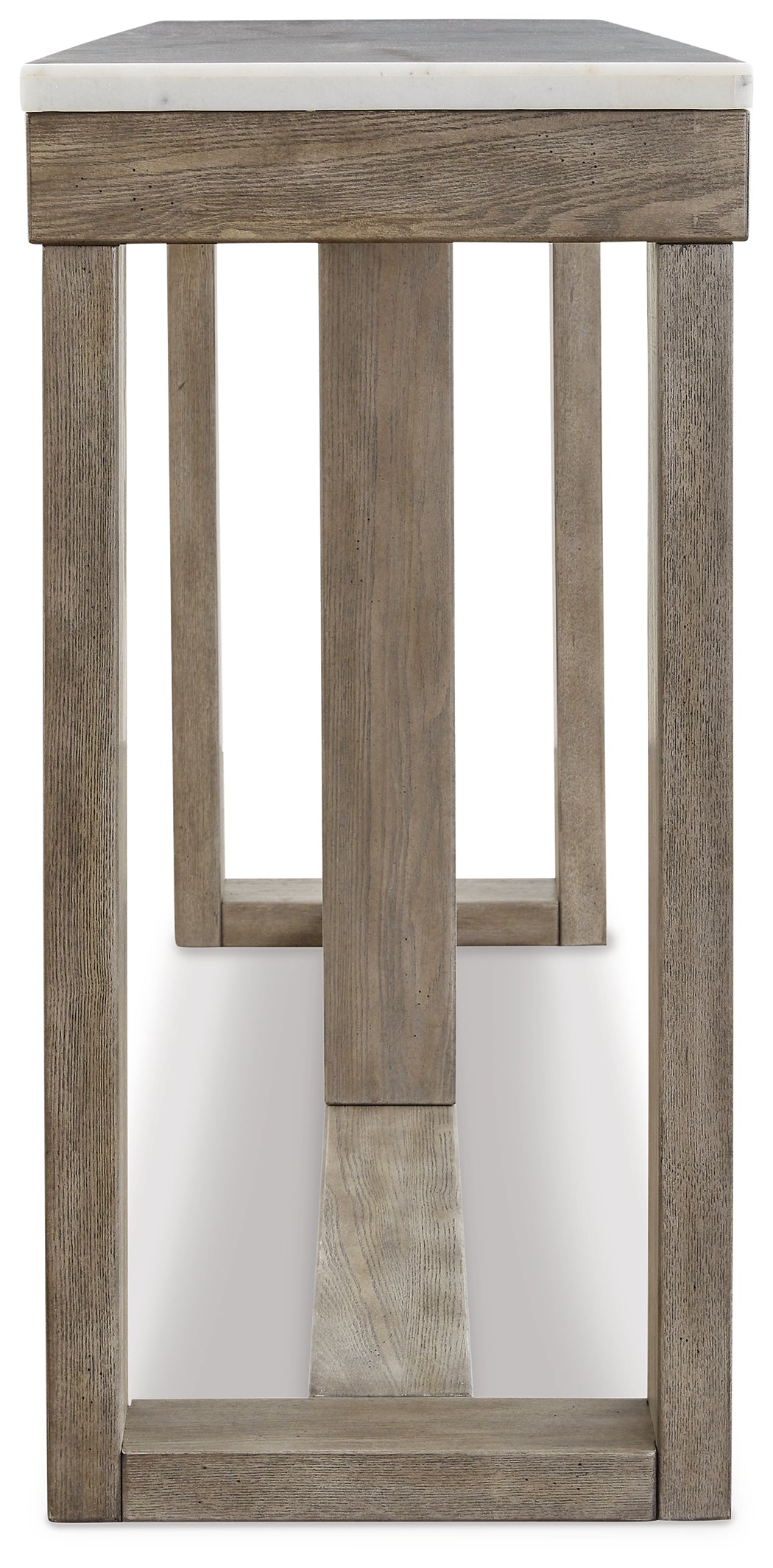 Ashley Furniture - LOYASKA SOFA TABLE - Dark Brown Marble/Stone - Tables - Additional View 3