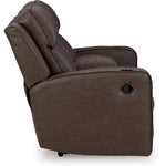 Ashley Furniture - Lavenhorne Reclining Loveseat With Console - Granite - Dark Gray Faux Leather - Loveseats - Additional View 4