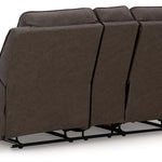 Ashley Furniture - Lavenhorne Reclining Loveseat With Console - Granite - Dark Gray Faux Leather - Loveseats - Additional View 5