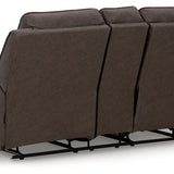 Ashley Furniture - Lavenhorne Reclining Loveseat With Console - Granite - Dark Gray Faux Leather - Loveseats - Additional View 5
