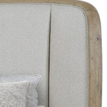 Bernards - PAGOSA QUEEN BED - Gray|Light Brown Wood|Fabric - Beds - 