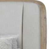 Bernards - PAGOSA QUEEN BED - Gray|Light Brown Wood|Fabric - Beds - 