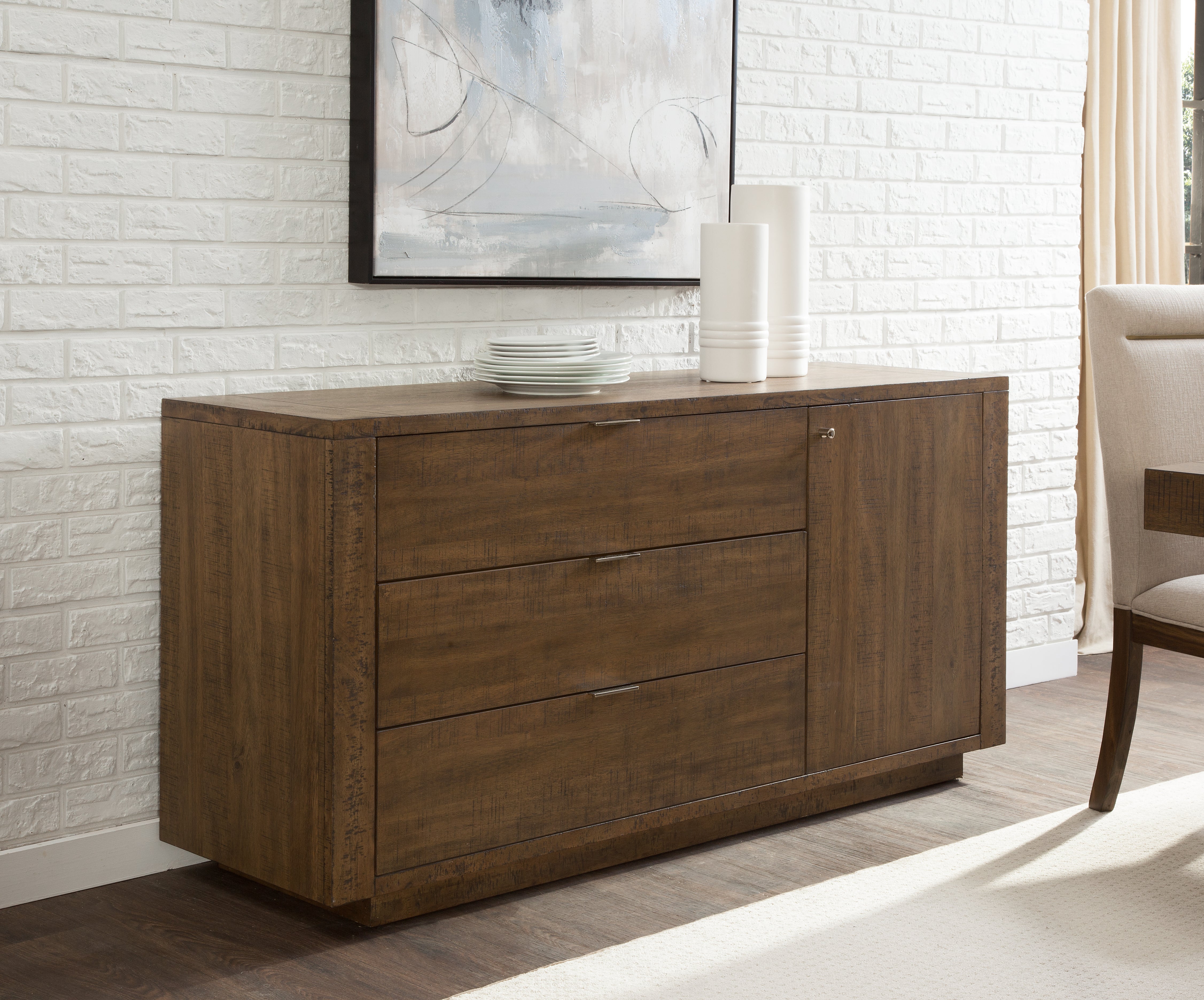 Steve Silver Furniture - GARLAND SERVER - Dark Brown Wood - Servers - Additional View 2