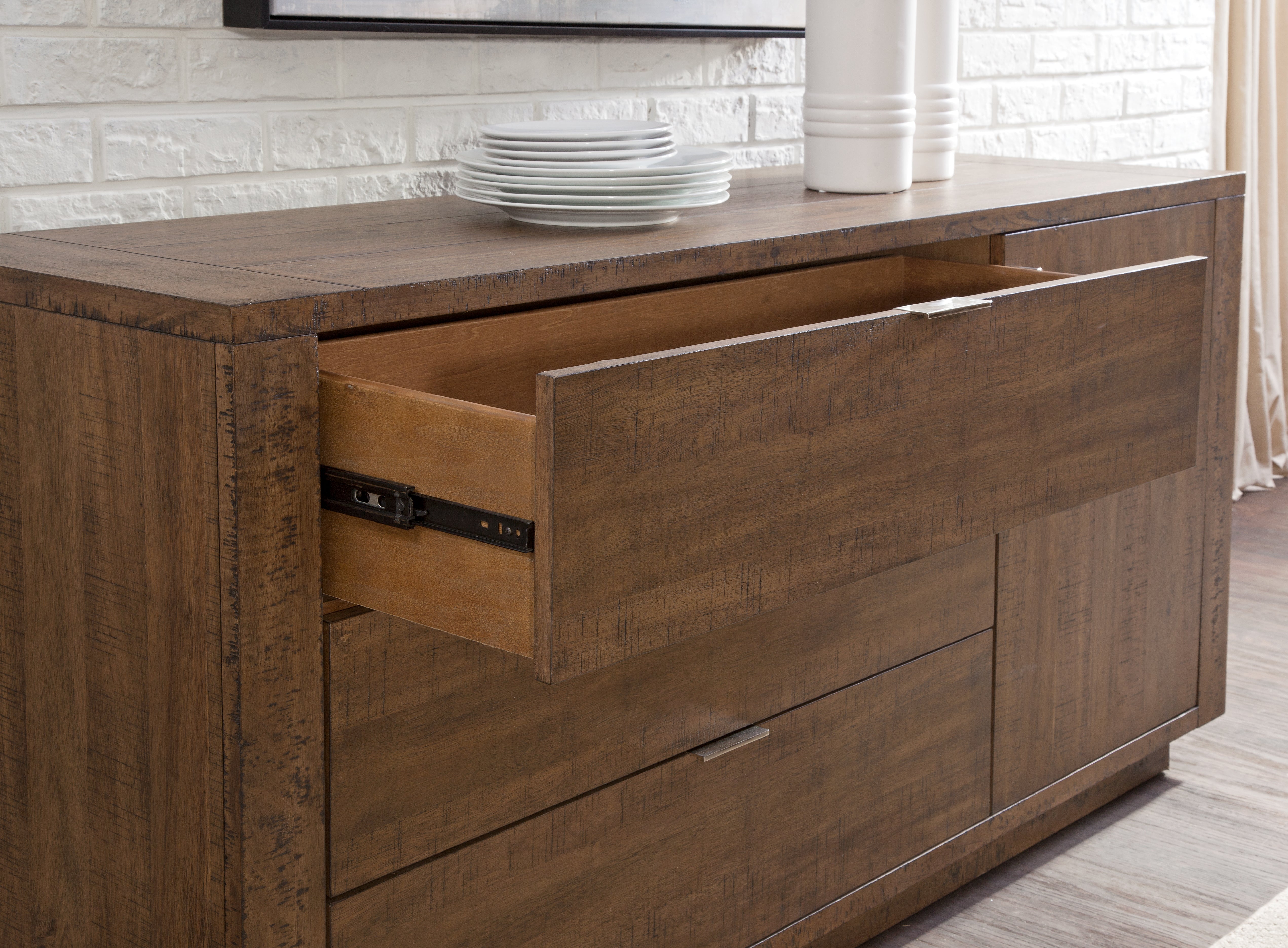 Steve Silver Furniture - GARLAND SERVER - Dark Brown Wood - Servers - Additional View 3