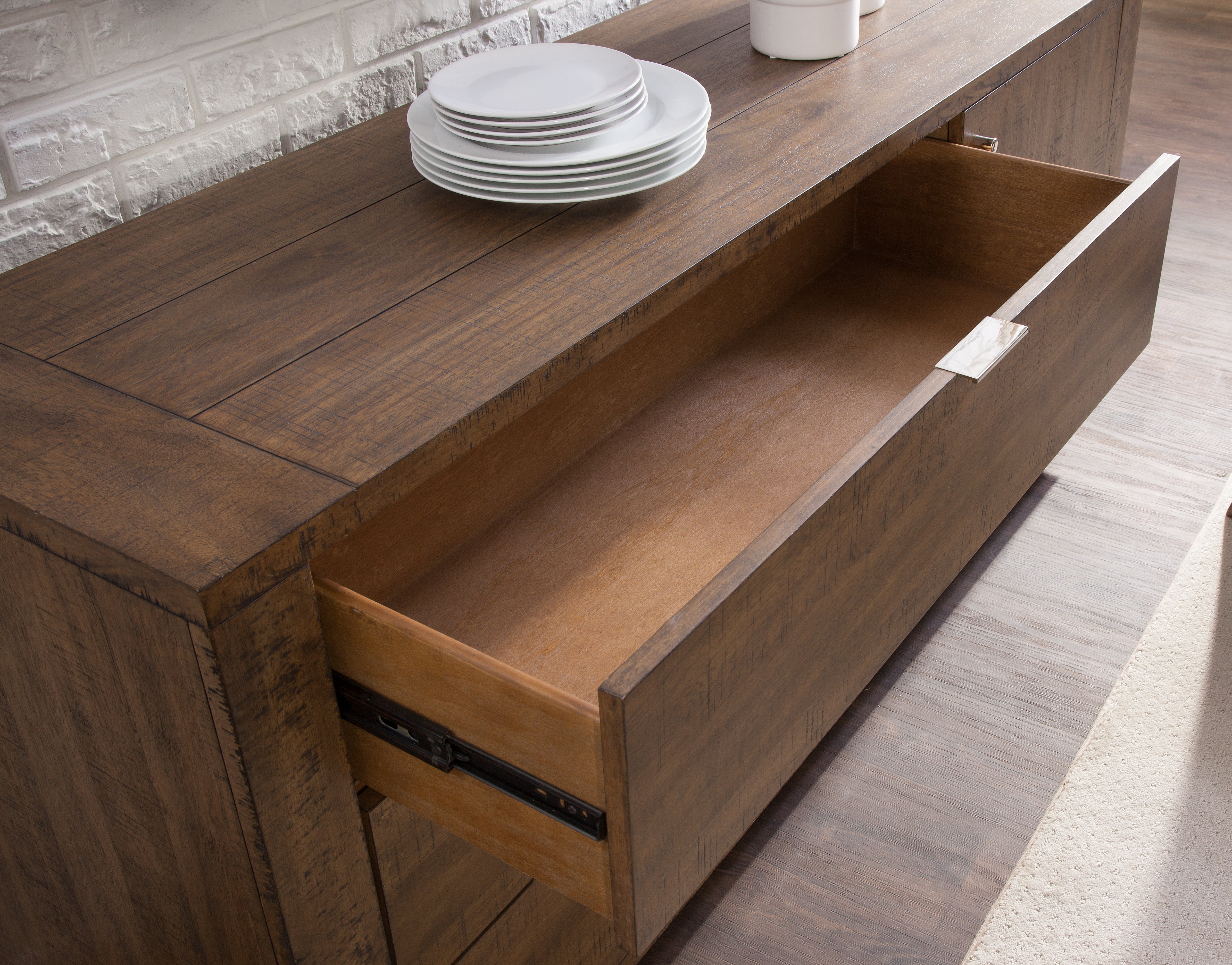 Steve Silver Furniture - GARLAND SERVER - Dark Brown Wood - Servers - Additional View 4