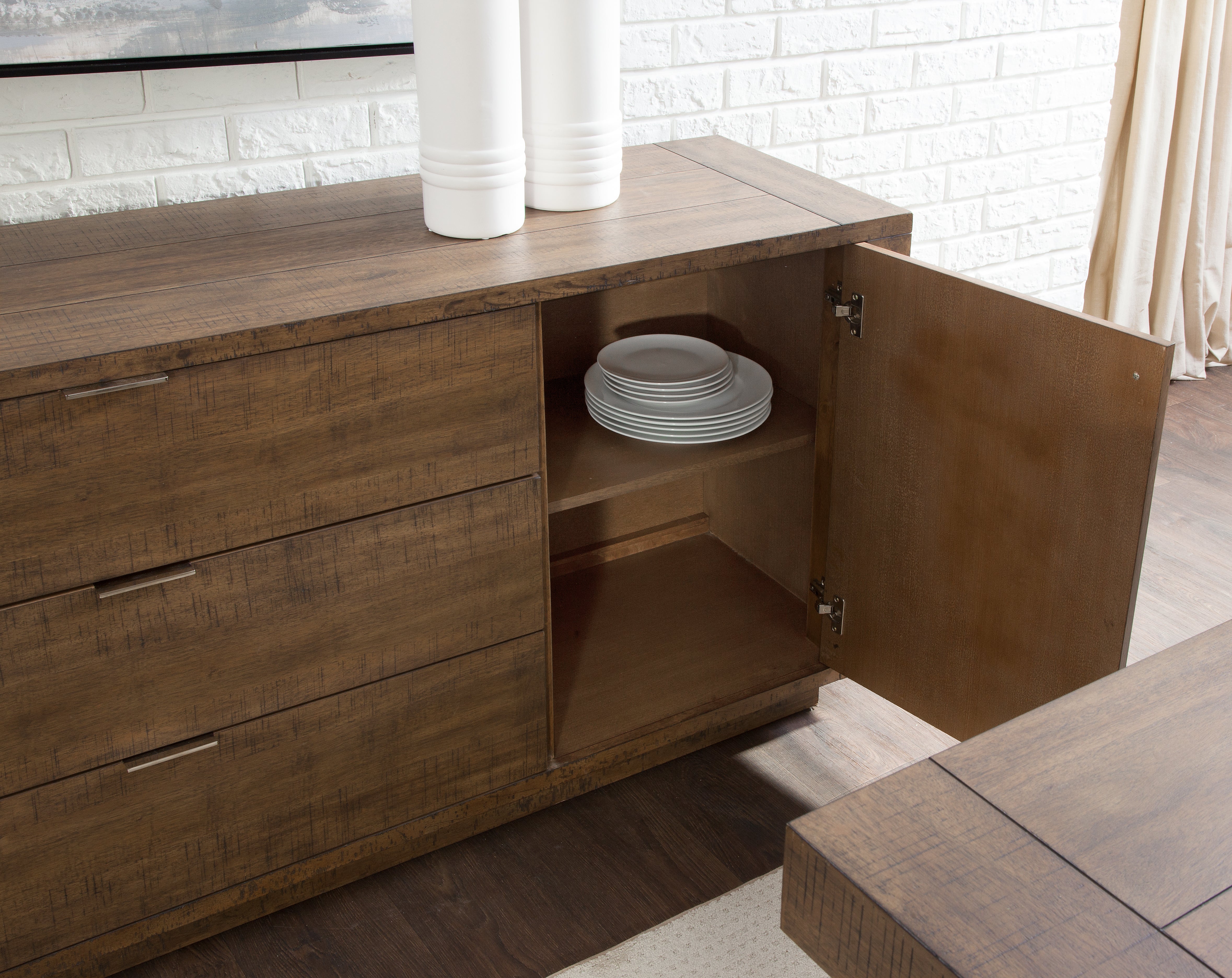 Steve Silver Furniture - GARLAND SERVER - Dark Brown Wood - Servers - Additional View 6