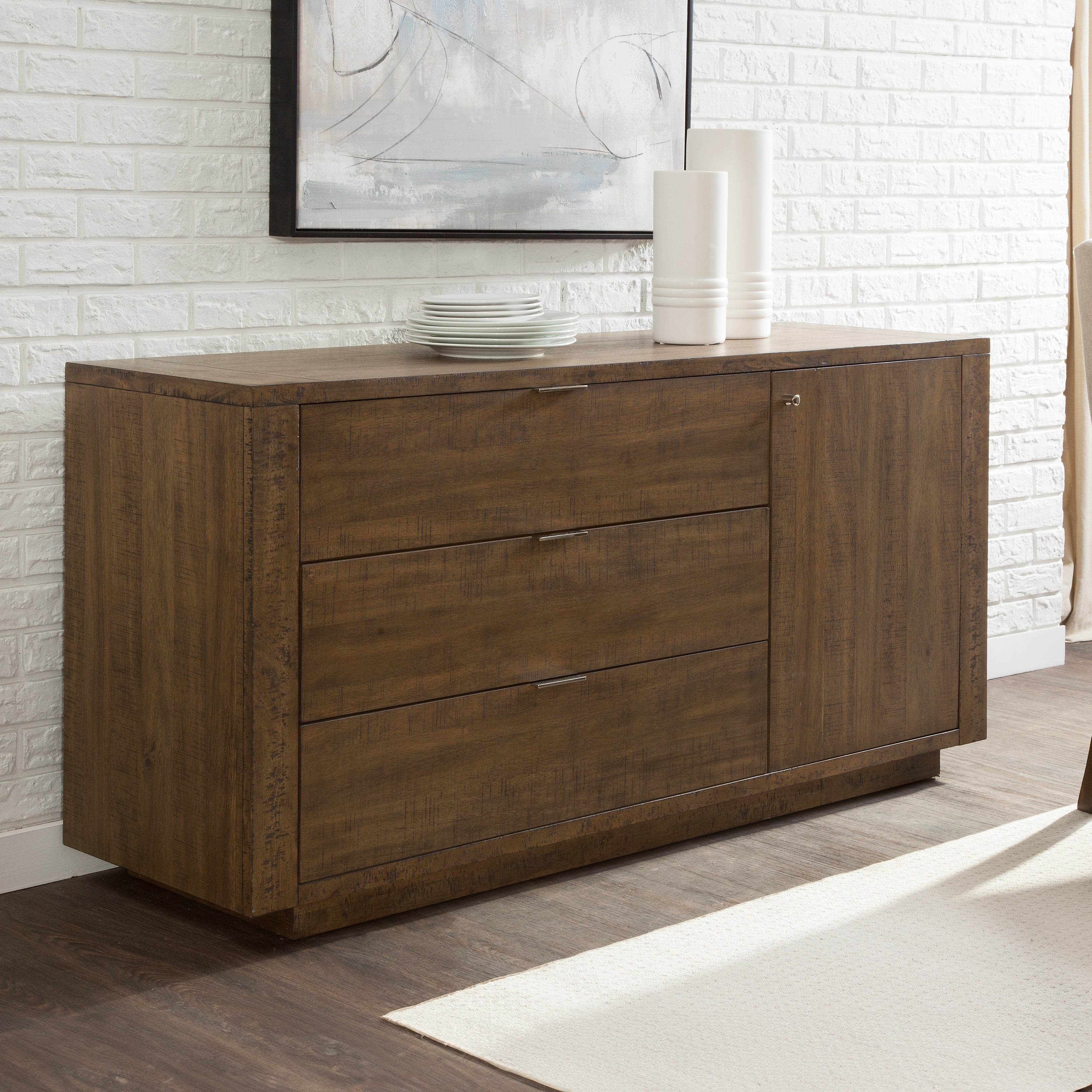 Steve Silver Furniture - GARLAND SERVER - Dark Brown Wood - Servers - Additional View 7