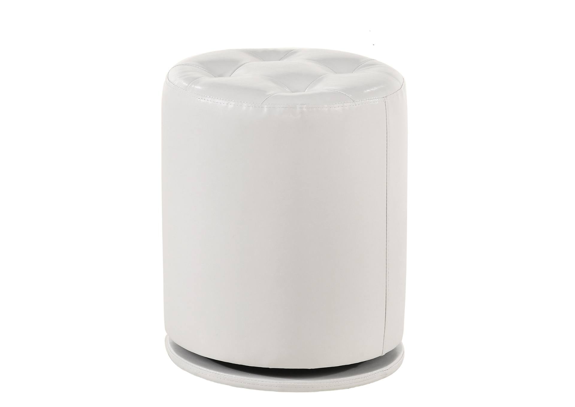 MORGAN WHITE VANITY STOOL