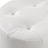 MORGAN WHITE VANITY STOOL - Additional View 1