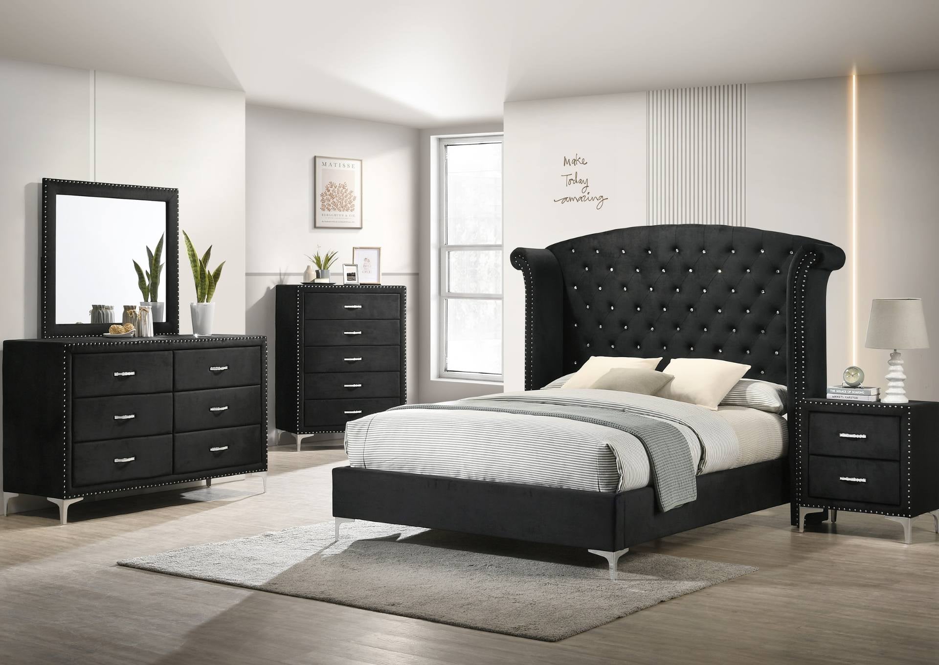 Lucinda Black King Bed - Additional View 1