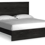 Ashley Furniture - Belachime King Panel Bed - Black - Wood - Beds