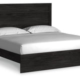 Ashley Furniture - Belachime King Panel Bed - Black - Wood - Beds