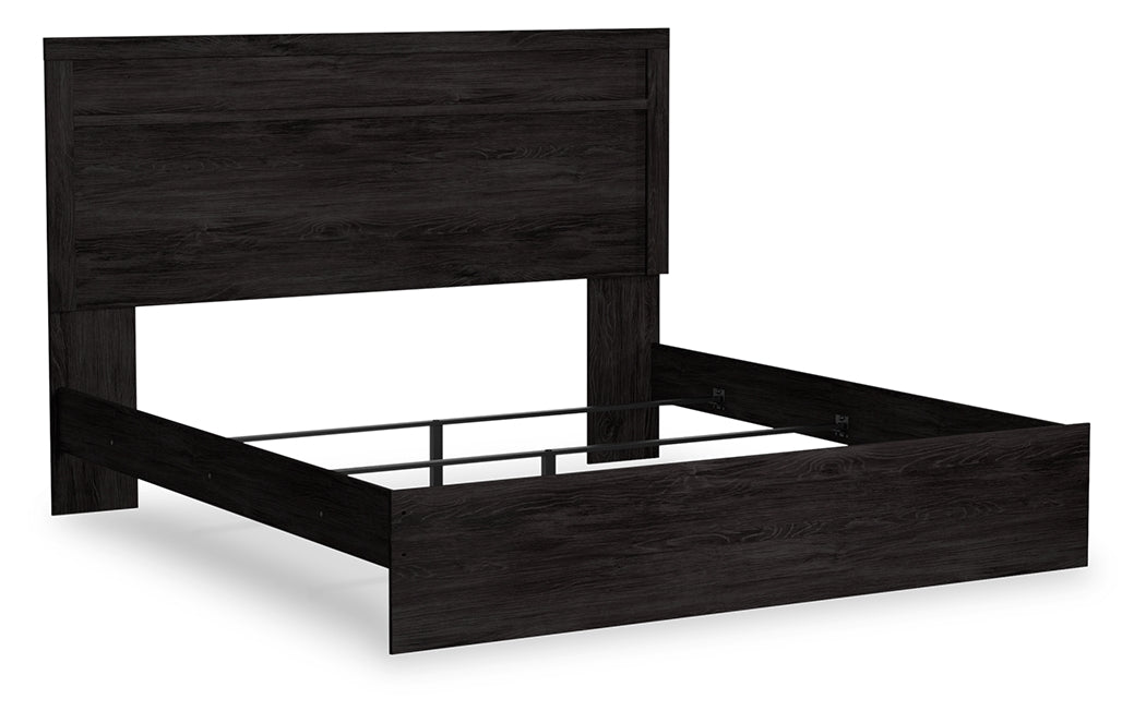 Ashley Furniture - Belachime King Panel Bed - Black - Wood - Beds - Additional View 2