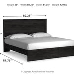 Ashley Furniture - Belachime King Panel Bed - Black - Wood - Beds - Additional View 4