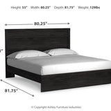 Ashley Furniture - Belachime King Panel Bed - Black - Wood - Beds - Additional View 4