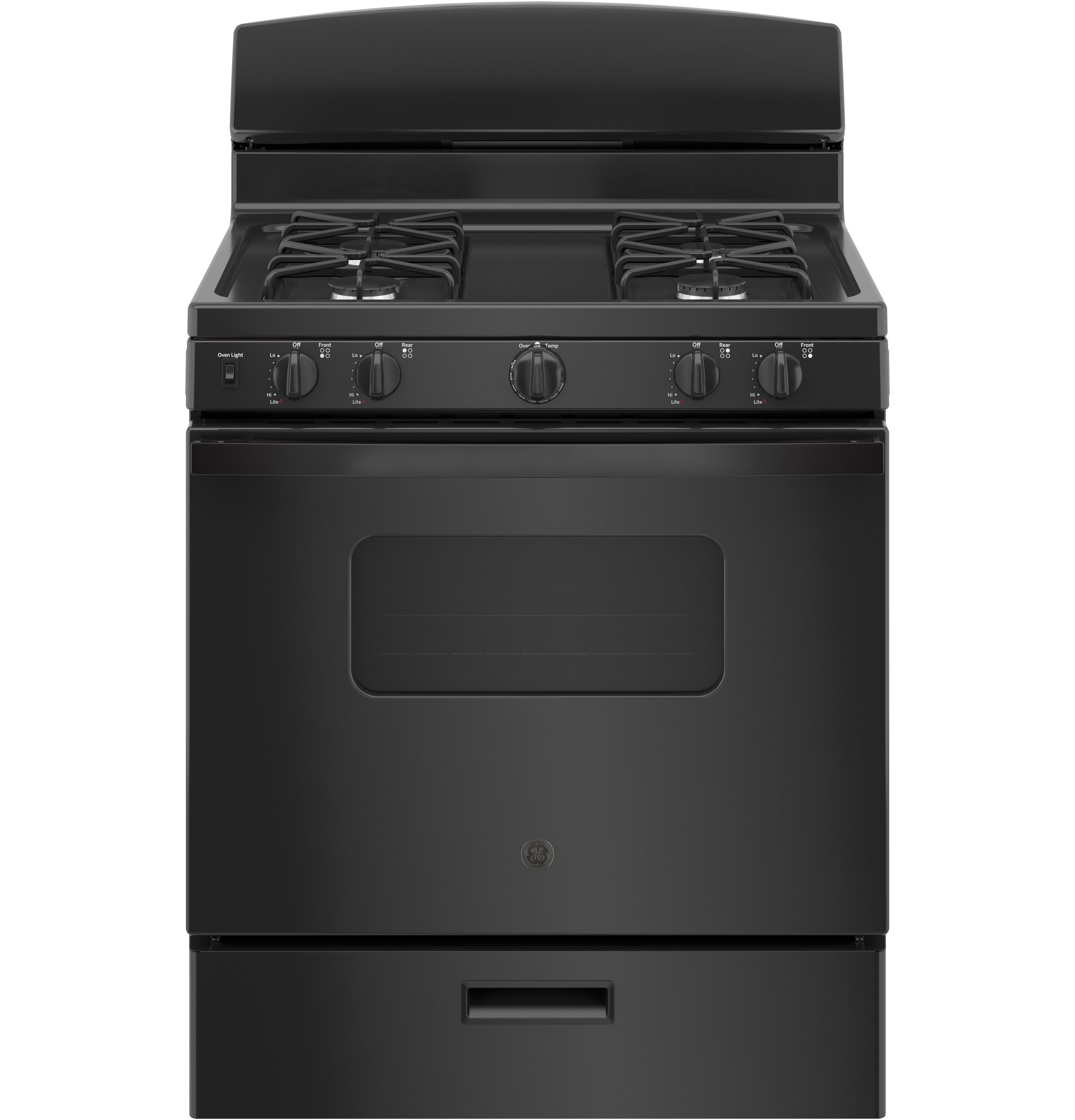 GE BLACK FREE-STANDING GAS RANGE - Ranges