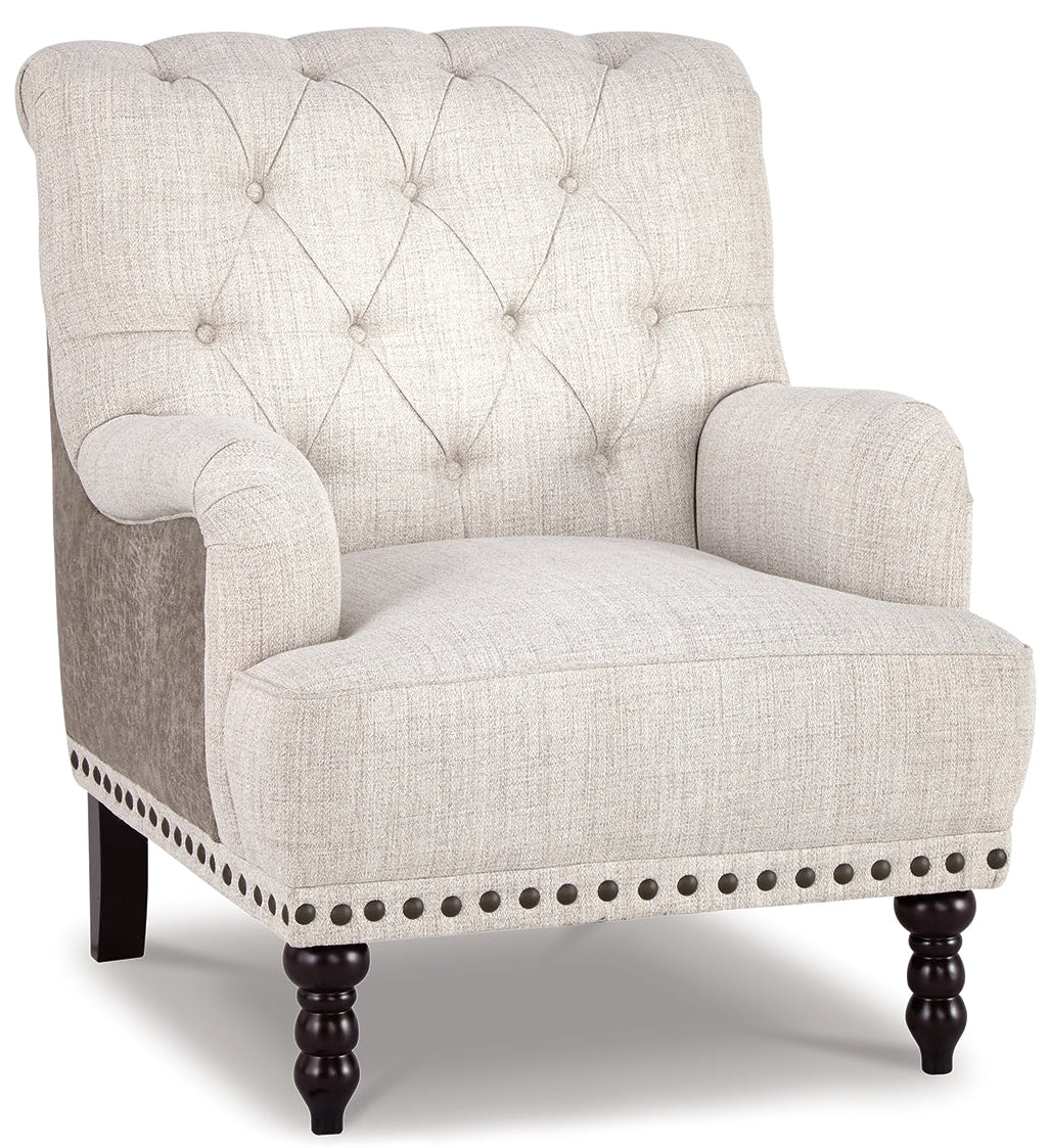 Ashley Furniture - Tartonelle Chair - Pearl Silver Fabric|Metal|Wood - Chairs