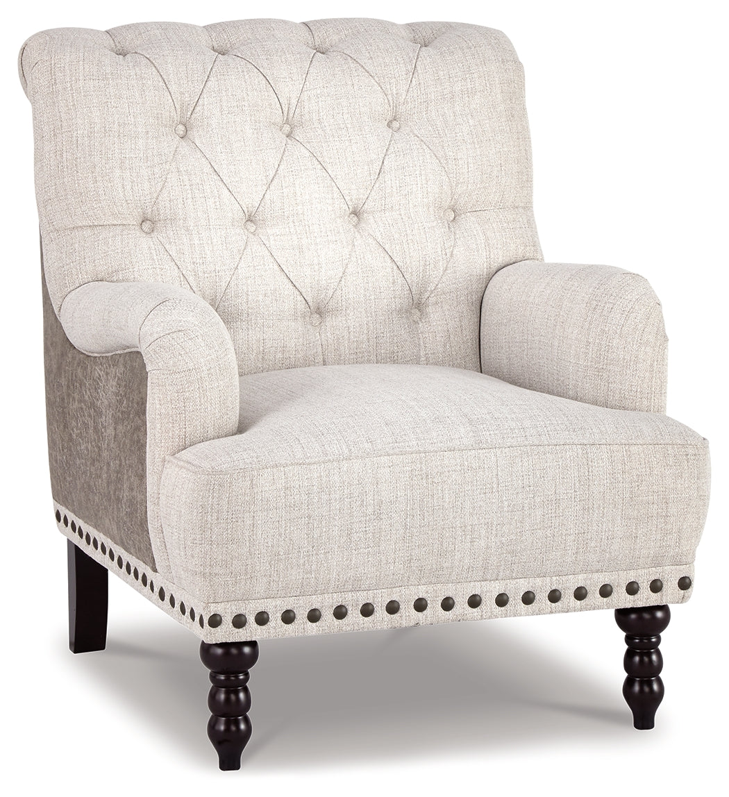 Ashley Furniture - Tartonelle Chair - Pearl Silver Fabric|Metal|Wood - Chairs