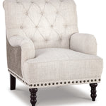 Ashley Furniture - Tartonelle Chair - Pearl Silver Fabric|Metal|Wood - Chairs