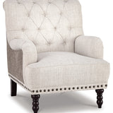 Ashley Furniture - Tartonelle Chair - Pearl Silver Fabric|Metal|Wood - Chairs