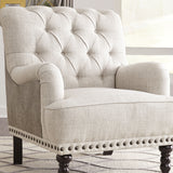 Ashley Furniture - Tartonelle Chair - Pearl Silver Fabric|Metal|Wood - Chairs - Additional View 1