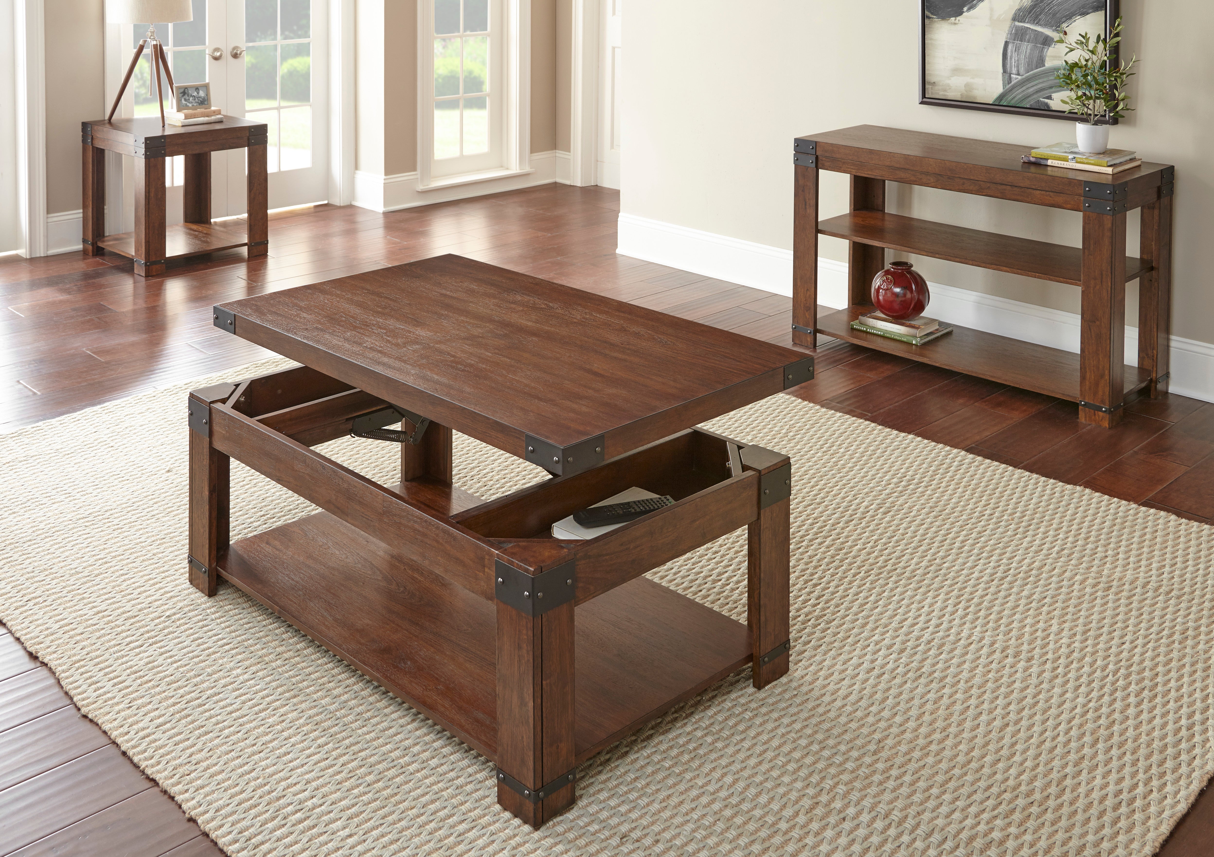 Steve Silver Furniture - ARUSHA COCKTAIL TABLE - Dark Brown Wood - Tables - Additional View 1