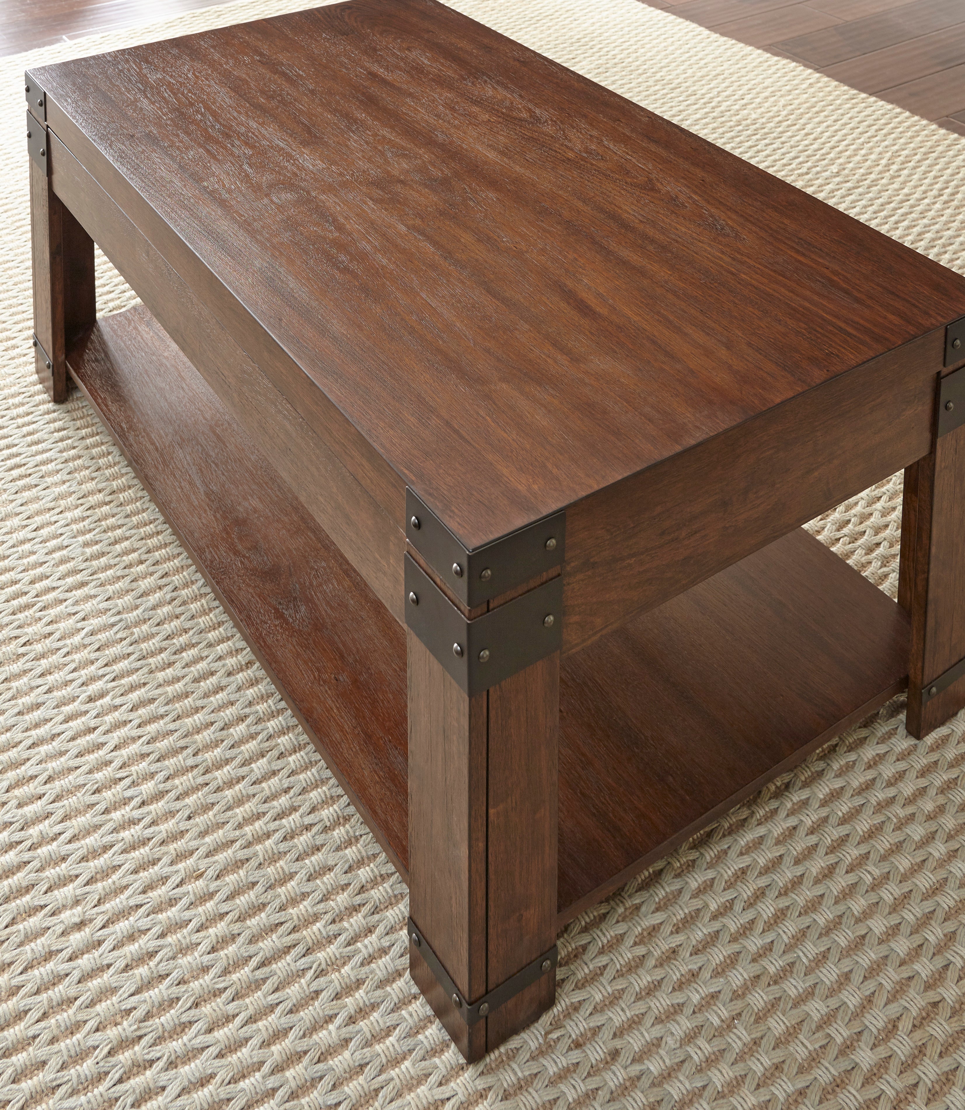 Steve Silver Furniture - ARUSHA COCKTAIL TABLE - Dark Brown Wood - Tables - Additional View 4