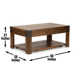Steve Silver Furniture - ARUSHA COCKTAIL TABLE - Dark Brown Wood - Tables - Additional View 2