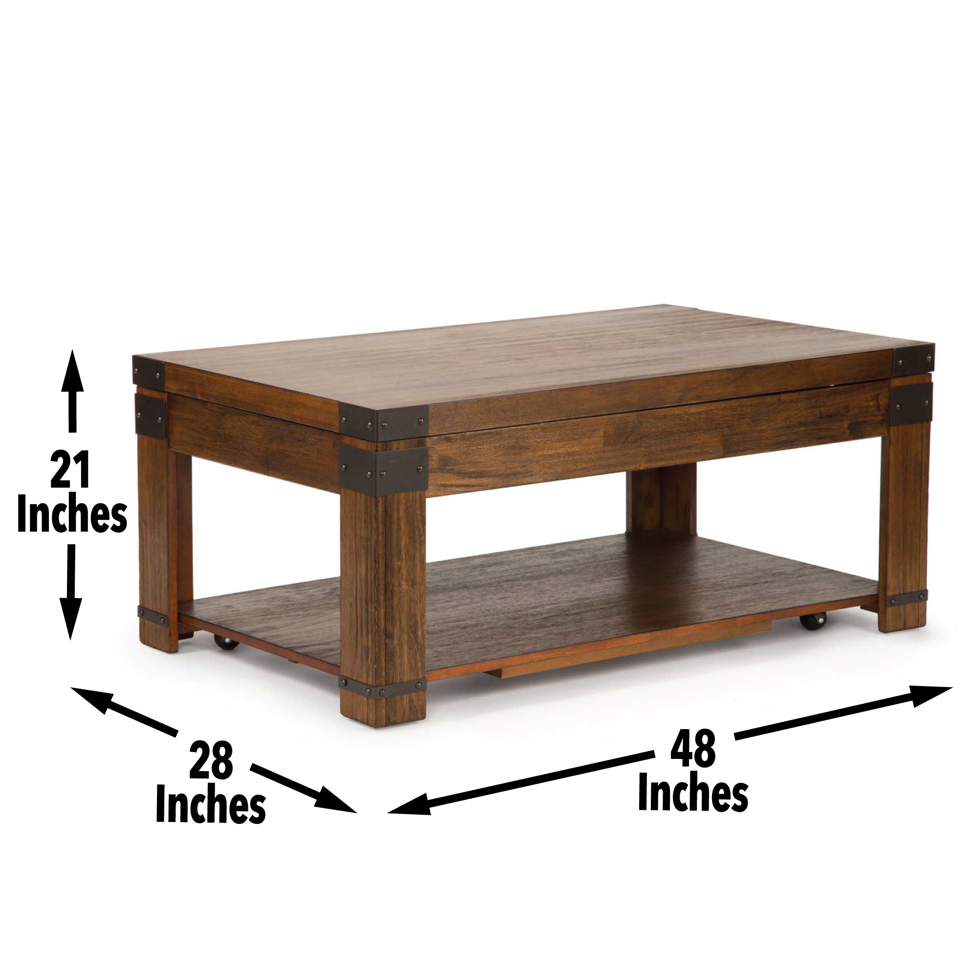 Steve Silver Furniture - ARUSHA COCKTAIL TABLE - Dark Brown Wood - Tables - Additional View 2