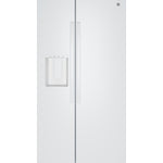 GE WHITE 28CU SIDE BY SIDE REFRIGERATOR WITH DISPENSER - Refrigerators