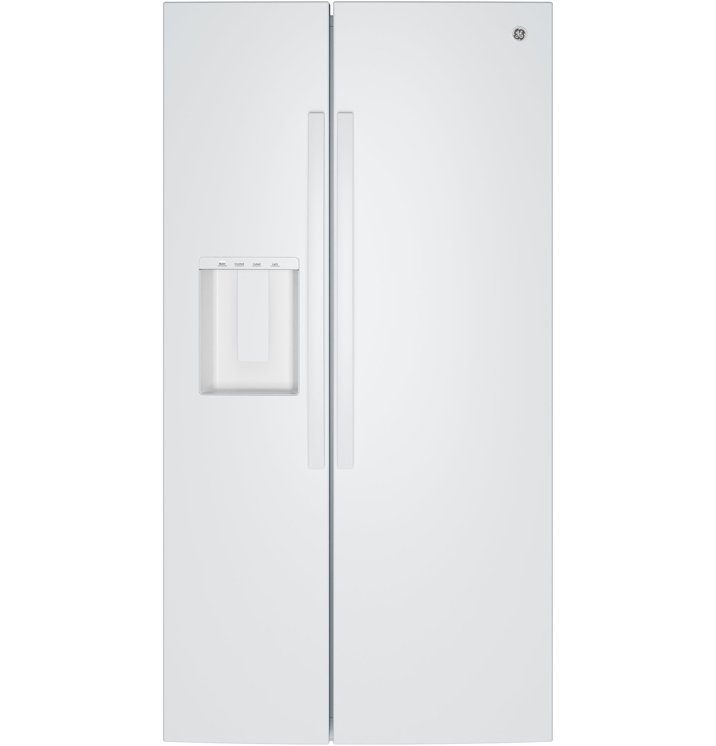 GE WHITE 28CU SIDE BY SIDE REFRIGERATOR WITH DISPENSER - Refrigerators