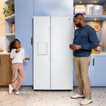 GE WHITE 28CU SIDE BY SIDE REFRIGERATOR WITH DISPENSER - Refrigerators - Additional View 27