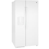 GE WHITE 28CU SIDE BY SIDE REFRIGERATOR WITH DISPENSER - Refrigerators - Additional View 30