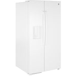 GE WHITE 28CU SIDE BY SIDE REFRIGERATOR WITH DISPENSER - Refrigerators - Additional View 31