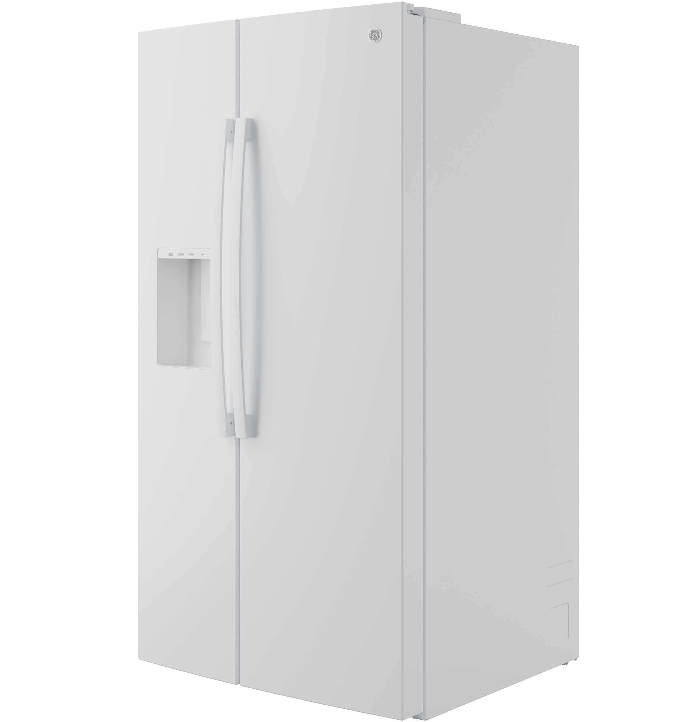 GE WHITE 28CU SIDE BY SIDE REFRIGERATOR WITH DISPENSER - Refrigerators - Additional View 4