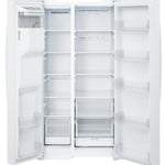 GE WHITE 28CU SIDE BY SIDE REFRIGERATOR WITH DISPENSER - Refrigerators - Additional View 5