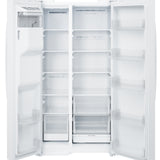 GE WHITE 28CU SIDE BY SIDE REFRIGERATOR WITH DISPENSER - Refrigerators - Additional View 5